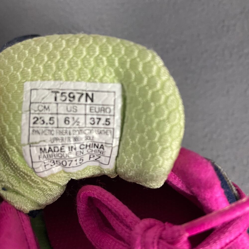 Asics Gel-Kayano 22 Sneaker Women US 6.5 Navy Pink Lace-Up Running Shoes T597N - Picture 14 of 14